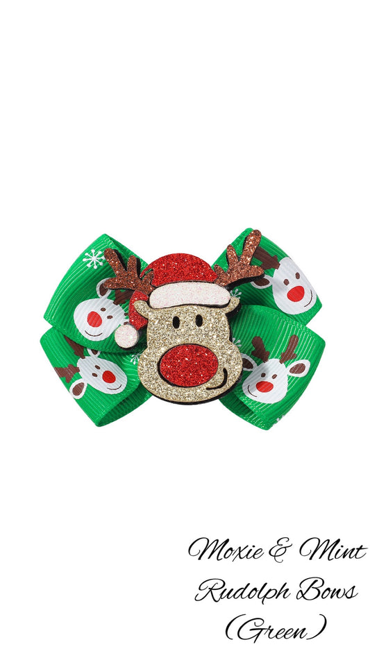 Bo-07-7 Rudolph Bows (Green)