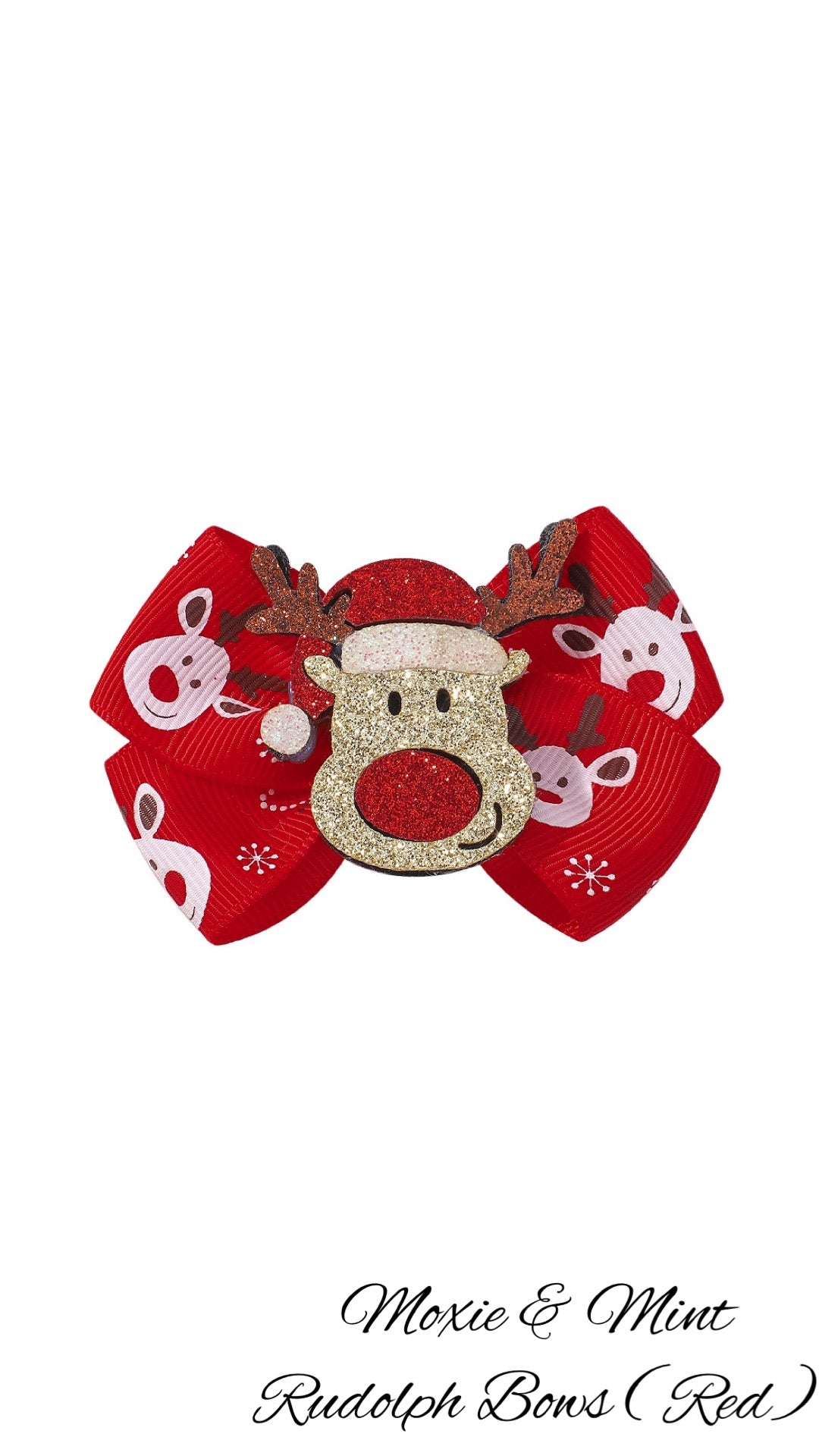 Bo-09-7 Rudolph Bows (Red)